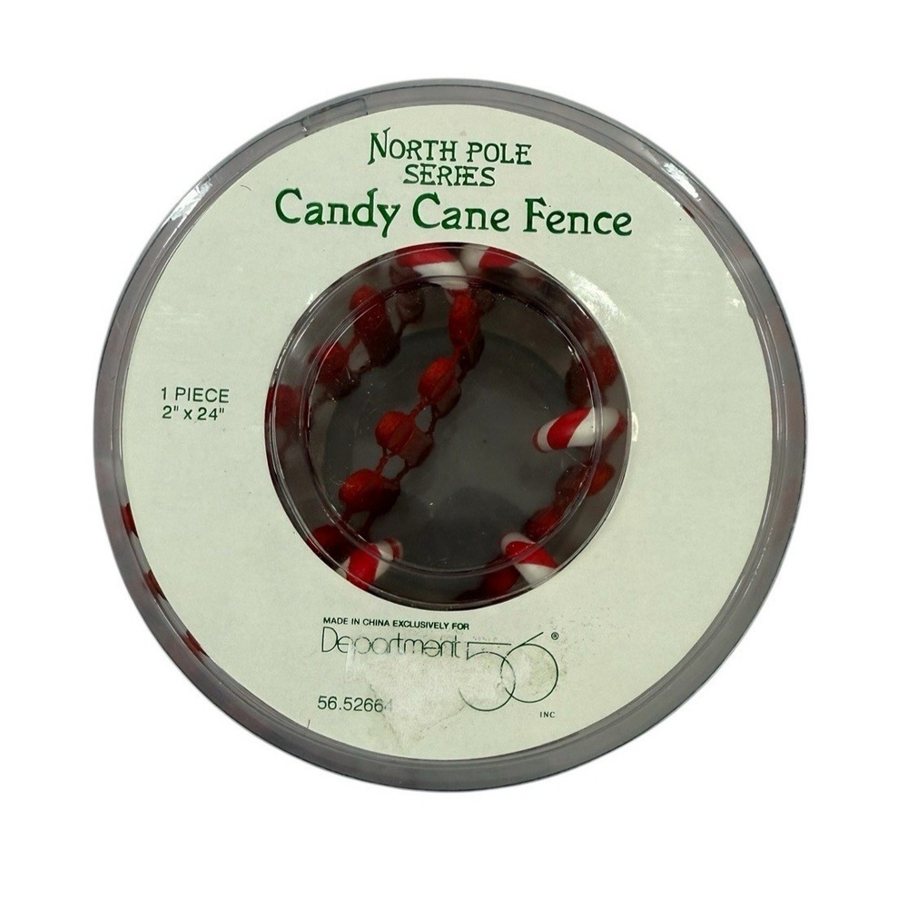 Dept 56 North Pole Series Candy Cane Fence 1‎ Piece 2"x 24" #52664